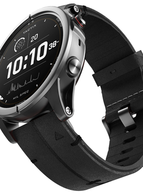 Garmin佳明fenix6x/7X6Xpro真皮表带fenix5Xplus飞耐时3HR透气Epix Pro易耐时51mm泰铁时快拆真皮表带Enduro2