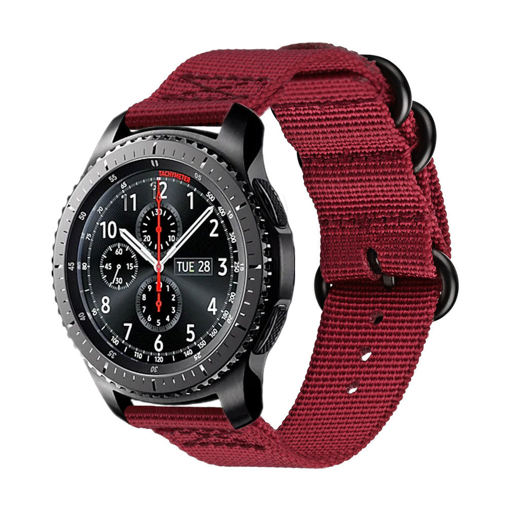三星galaxy watch42/46mm/active2/active2代40/44mm尼龙手表带gear