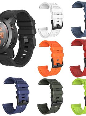 适用 Garmin佳明Fenix3/3HR硅胶表带  fenix1235X 橡胶表带D2 Charlie Mk1手表带 5X Plus运动表带配件送工具