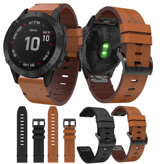 Garmin佳明fenix7 7X/6/pro 6x/6xpro/5/5X plus飞耐时3HR表带935/945/955商务男真皮快拆版表带替换本能