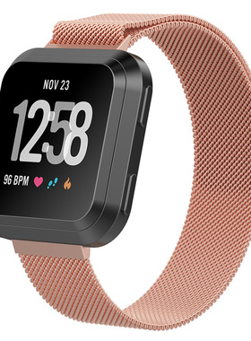 fitbit versa智能手环米兰尼斯金属表带lite版不锈钢腕带男女款潮