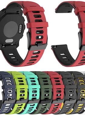 佳明Forerunner 245/m 265/2558165手表带快拆硅胶替换Garmin vivoactive4/3t/Venu3/Venu2/Venusq  双色腕带