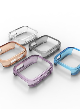 适用 华为fit4/3手表保护壳硅胶外壳HUAWEIFIT4/3替换运动腕带硅胶表带保护套钢化膜壳膜一体华为fit4pro外壳