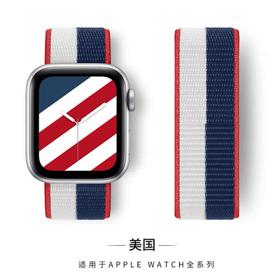 Applicable to apple watch s7 strap iwatch7 nylon loop international series strap Chinese trendy 6//4/5/se creative applewatch3 men and women 44/45/40/41mm new