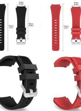 Ticwatch1/2代/E/pro 4G表带唯乐hey3s小黑2/3硅胶咕咚s1运动三星Galaxy Watch Active/42mm/46mm表带20/22mm