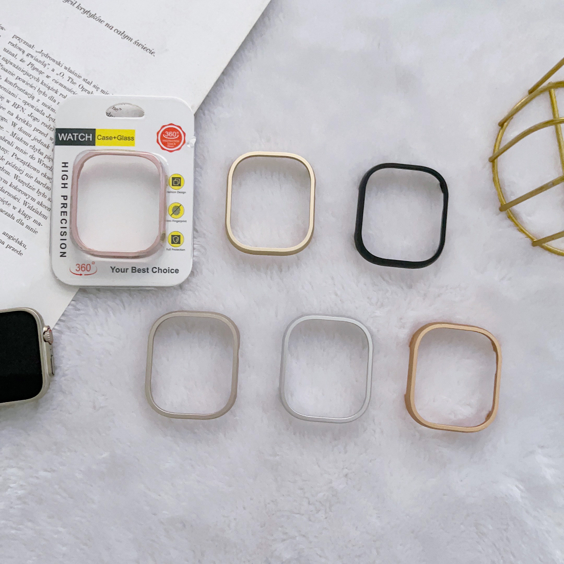 适用 apple iwatch7/8/6/5//4/SE金属壳  苹果手表运动款iwatch8 ultra 49mm不锈钢保护套40/44/41/45mm外壳