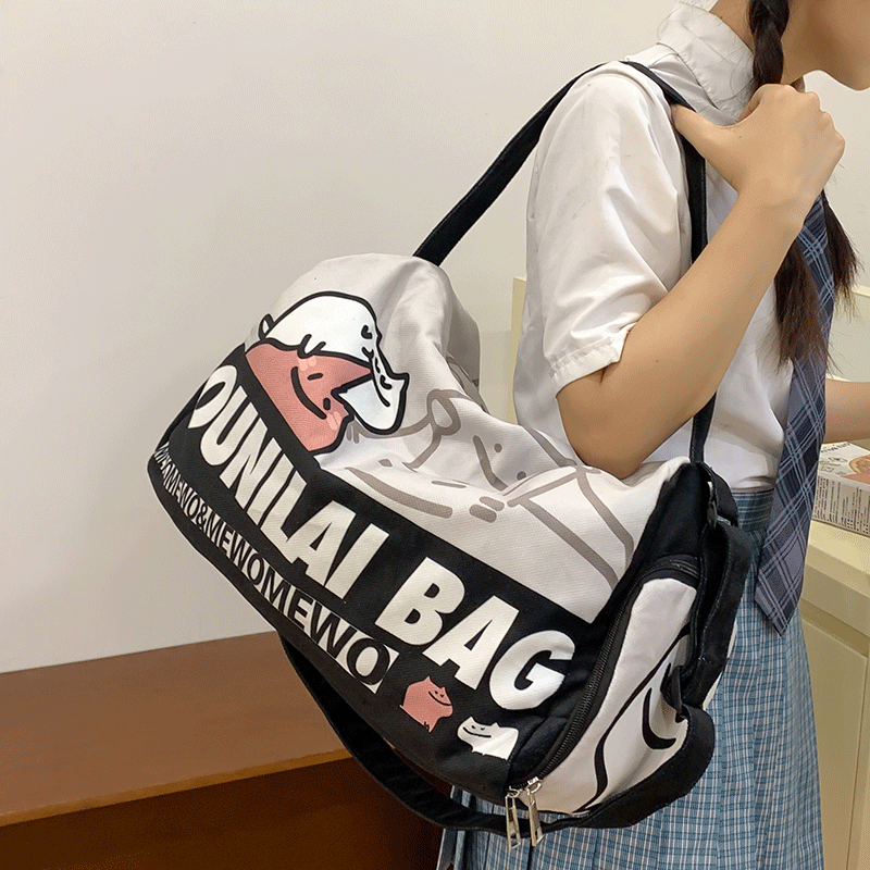 菇八八可爱猫猫大容量健身包