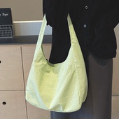 轻便简约托特包女外出逛街手提袋休闲帆布包单肩学生森系邮差包潮