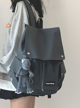 书包女高中大学生日系ins潮牌工装大容量双肩包女休闲旅行背包男