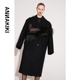ANNAKIKI毛呢外套 羊毛大衣女冬 两穿茧形长款 25冬装 小众设计师款