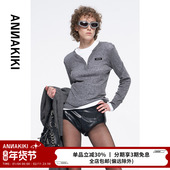 两件套V领长袖 ANNAKIKI T恤打底上衣 女装 小众 T恤 设计师款