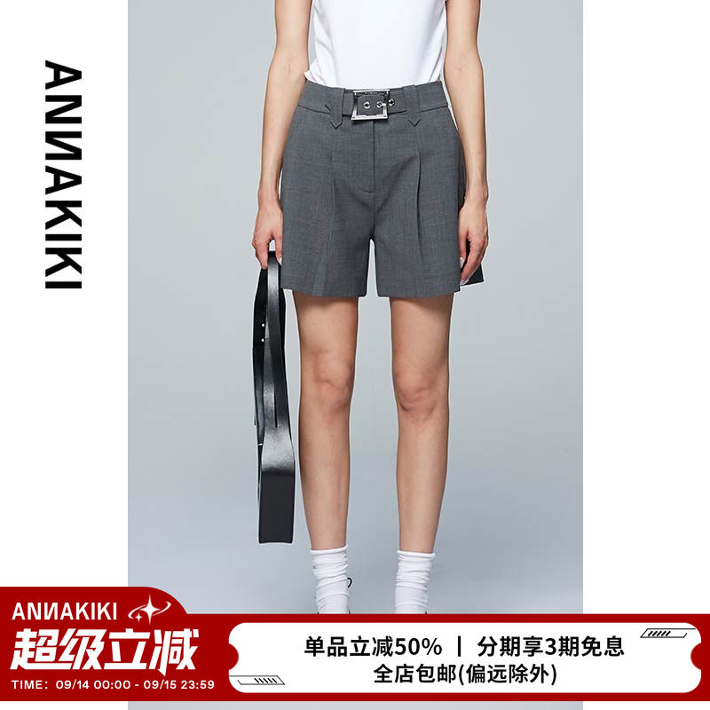 ANNAKIKI羊毛压褶裙裤图片