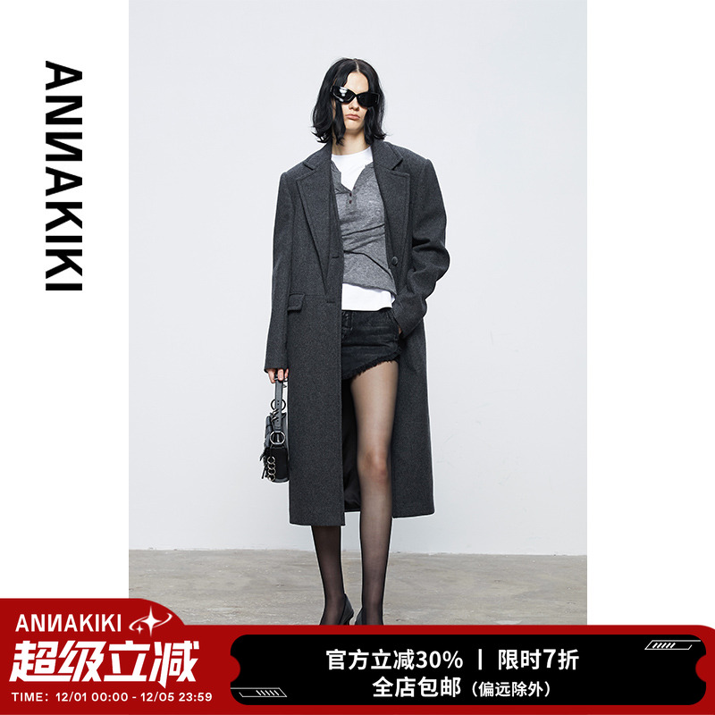 Annakiki设计师款小众撞色外套