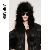 高级狐狸毛皮草保暖帽子 25冬设计师款 ANNAKIKI 陈粒明星同款