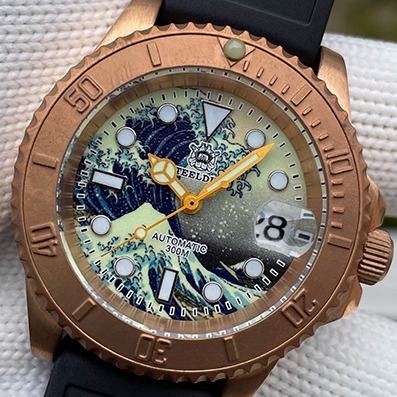 神奈川机械青铜潜水表夜光水鬼