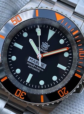 5514定制精钢Oman Ref1665复古机械潜水表男士水鬼夜光蓝宝石手表