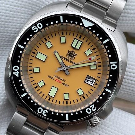 定制200M潜水机械手表鲍鱼防水男