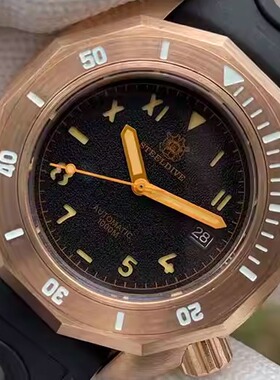 德国进口CuSn8锡青铜复古夜光全自动机械男1000m专业潜水运动手表