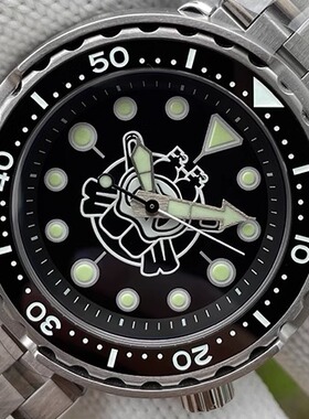 专业定制精钢罐头300米防水夏季潜水表SBBN015自动机械手表男夜光