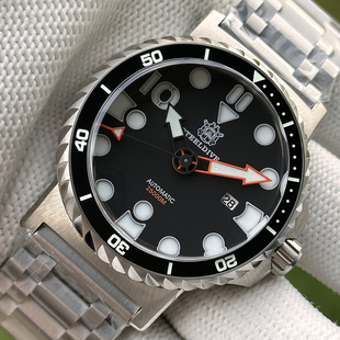 特厚重专业工程师25000M深海潜水机械手表带日历强夜光男士防水表