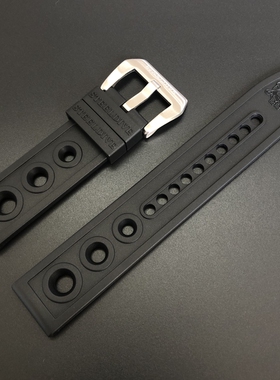 STEELDIVE钢潜定制蓝洞潜水表带配件橡胶针扣圆孔平头通用20 22mm