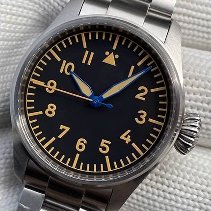 飞行员手表机械表防水夜光复古男