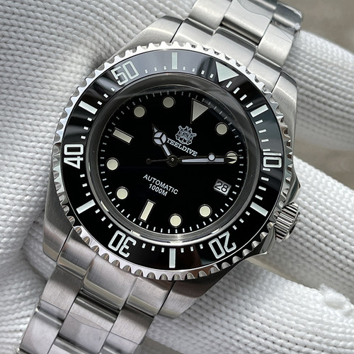 专业45mm夜光机械潜水手表