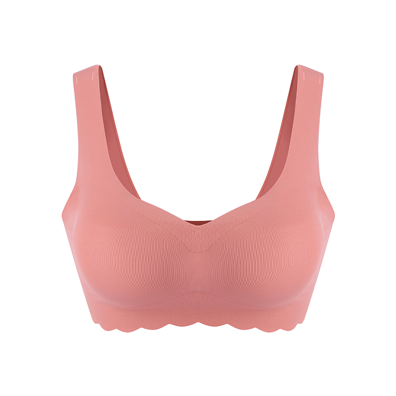 大码乳胶内衣女胖mm200斤薄款无痕运动睡眠防震大胸显小文胸罩夏