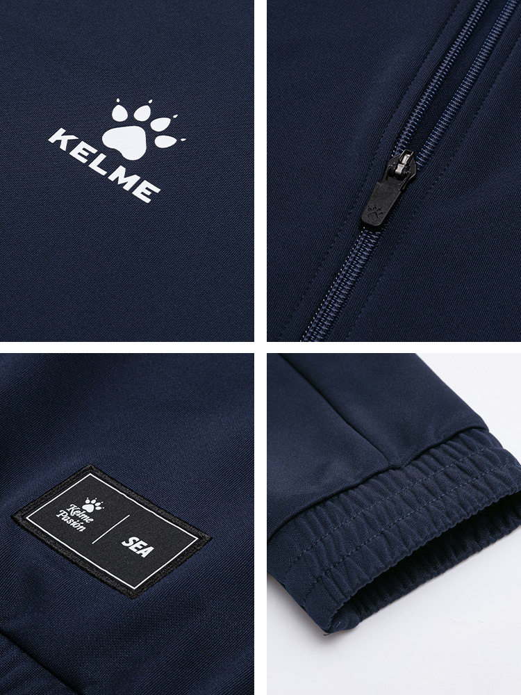 KELME XWIND AND SEA 연명 시리즈 니트 재킷 남성 캐주얼 트렌디 스탠드업 칼라 가디건