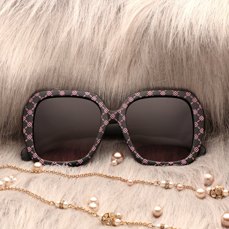 网红街拍太阳眼镜女个性防紫外线潮时尚复古花纹偏光墨镜韩版开车