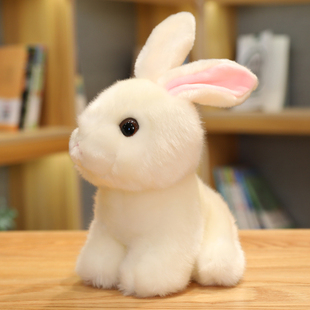 仿真兔子毛绒玩具韩国可爱兔兔公仔小白兔玩偶少女心娃娃小号女生