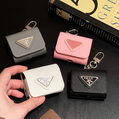 潮牌经典十字纹皮airpods保护套