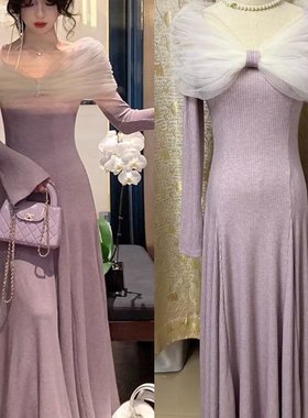 大Eees 亭玉立 可拆卸蝴蝶结坎肩美女氛围针织裙