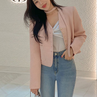 花呢小外套女 气质名媛开衫 已出货 新款