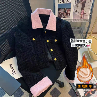 法式小香风短款外套女春秋款2025新款小个子高级感赫本风西装上衣