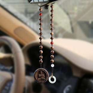 加里曼丹沉香车挂芽庄生肖佛牌车内后视镜挂件保平安马年成品吊坠