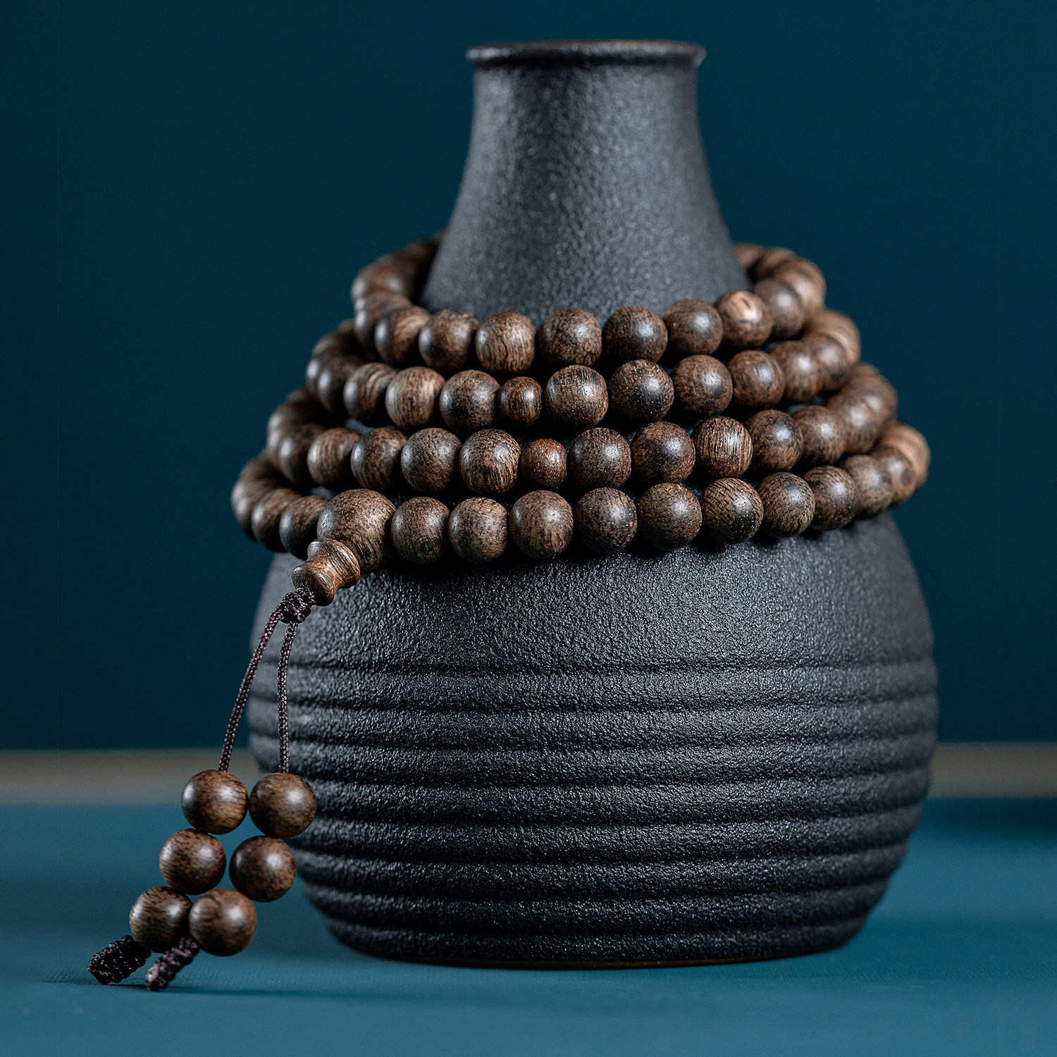 天然印尼达拉干沉香手串108颗佛珠保真沉水级老料木质文玩手链6mm