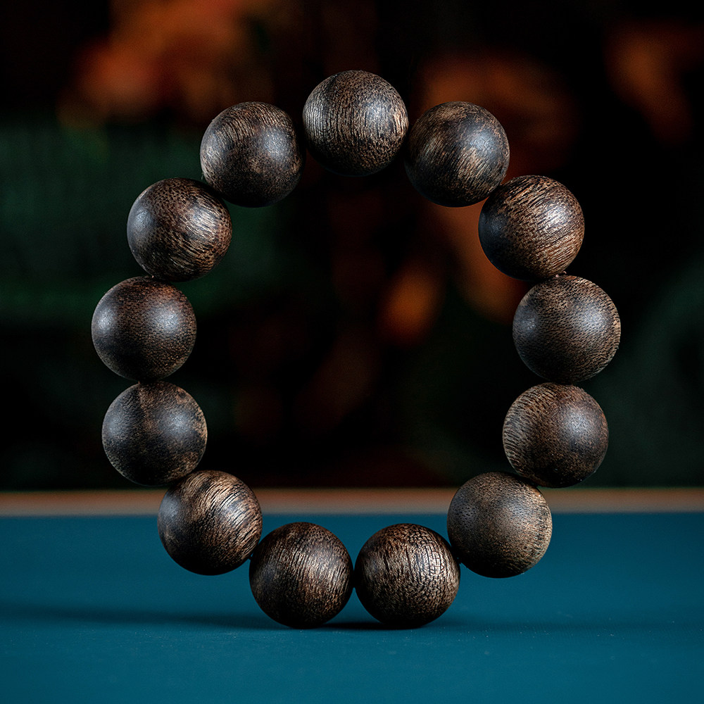 天然野越南芽庄白奇楠沉香手串沉水级老料棋楠木质佛珠女男款手链