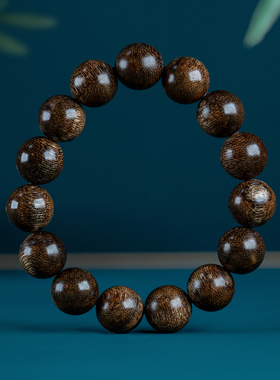 天然越南芽庄白奇楠沉香手串沉水级老料棋楠佛珠高端文玩手链14mm