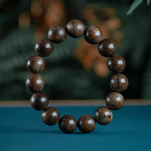 天然野真品沉水级海南虫漏沉香手串男士 精品沉香木文玩女士手链 款