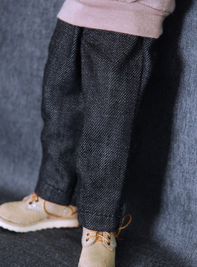 BJD裤子sd人偶1/3分叔男修身简约日常百搭休闲牛仔裤直筒长裤黑色