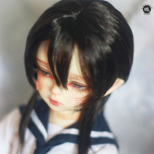 懒娃bjd娃用假发SD 3 4分大叔 巨婴服帖柔软易撸水母假毛牛奶丝