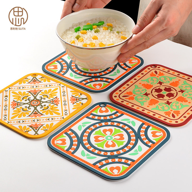 覆古餐垫隔热垫餐桌垫防烫碗垫杯垫盘垫菜垫创意新中式花瓶垫水壶,餐饮具,餐垫,淘宝优惠券,粉丝福利购,淘宝优惠卷
