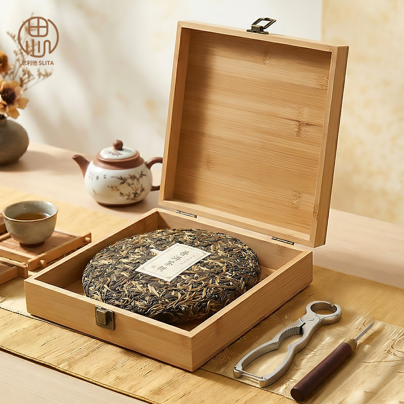 全竹材质普洱茶饼收纳盒图片