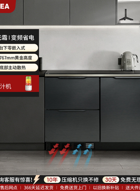 SOYEA超薄零嵌高贵风卧式冰箱底部散热台下嵌入式厨房无霜冰箱198