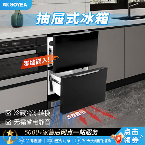 索伊台下内嵌入抽屉式冰箱一级