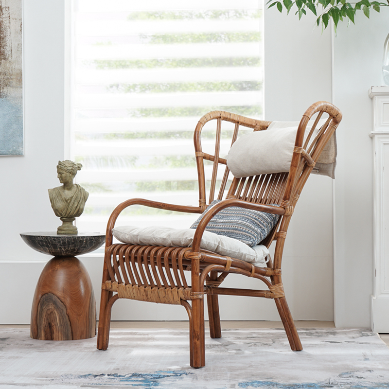 藤编躺椅真藤休闲椅+舒适随心