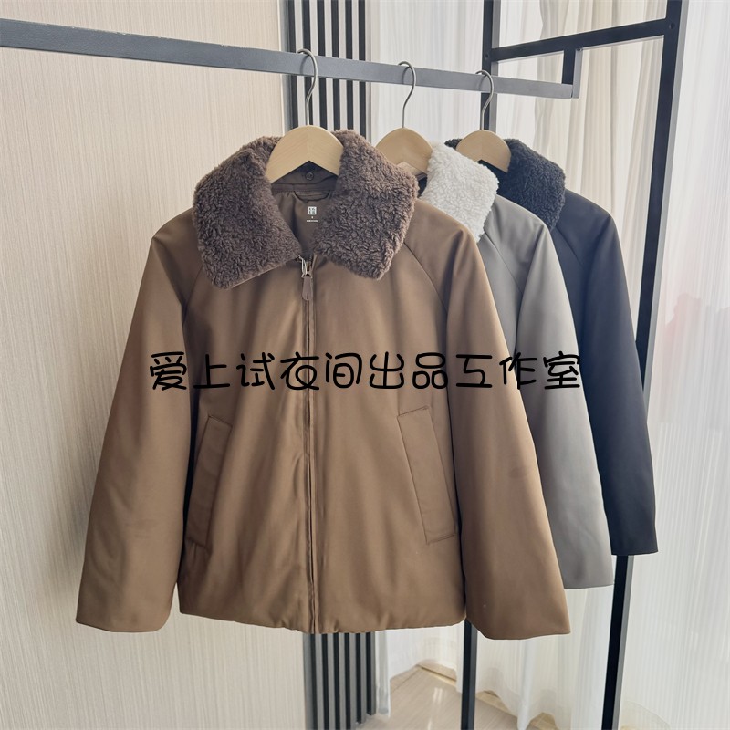 复古情侣款空气棉服外套