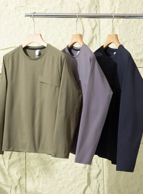 都市机能风！3D立体裁剪！秋季男士户外运动训练机能休闲长袖T恤