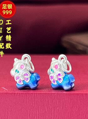 S999足银古法做旧蝴蝶结转运珠